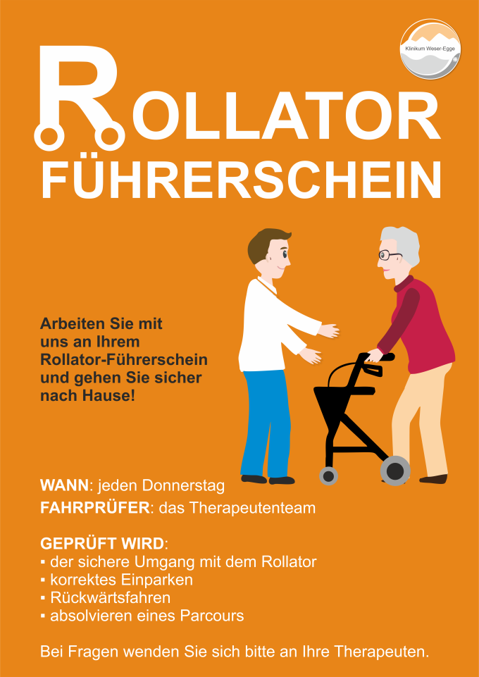 RollatorFührerschein Katholische Hospitalvereinigung WeserEgge